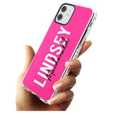 Bold Custom Name: Pink Impact Phone Case for iPhone 11