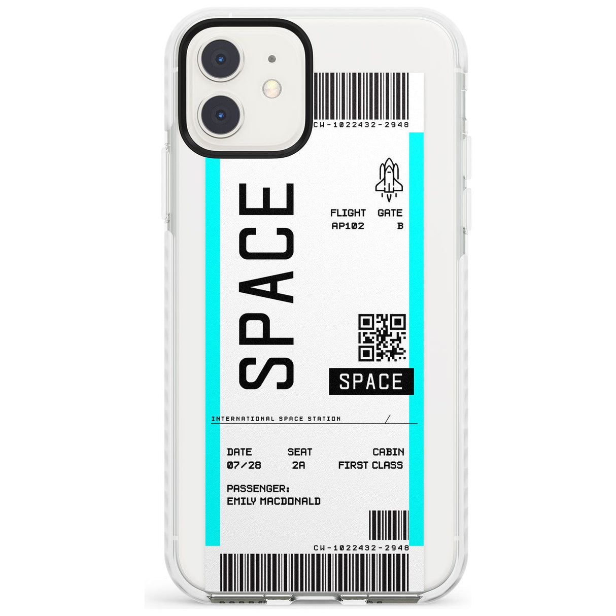 Space Custom Space Travel Ticket iPhone Case  Impact Case Custom Phone Case - Case Warehouse