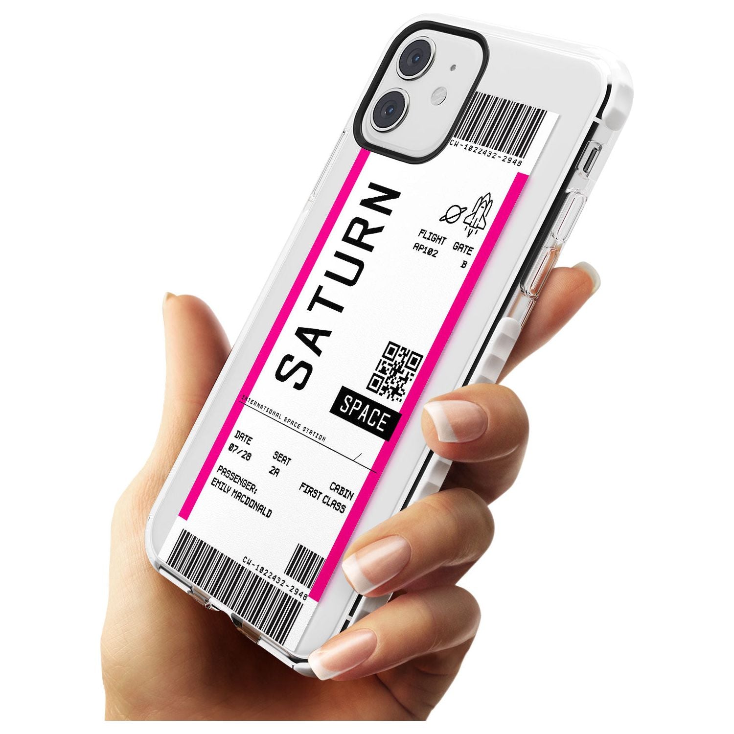 Saturn Custom Space Travel Ticket iPhone Case   Custom Phone Case - Case Warehouse