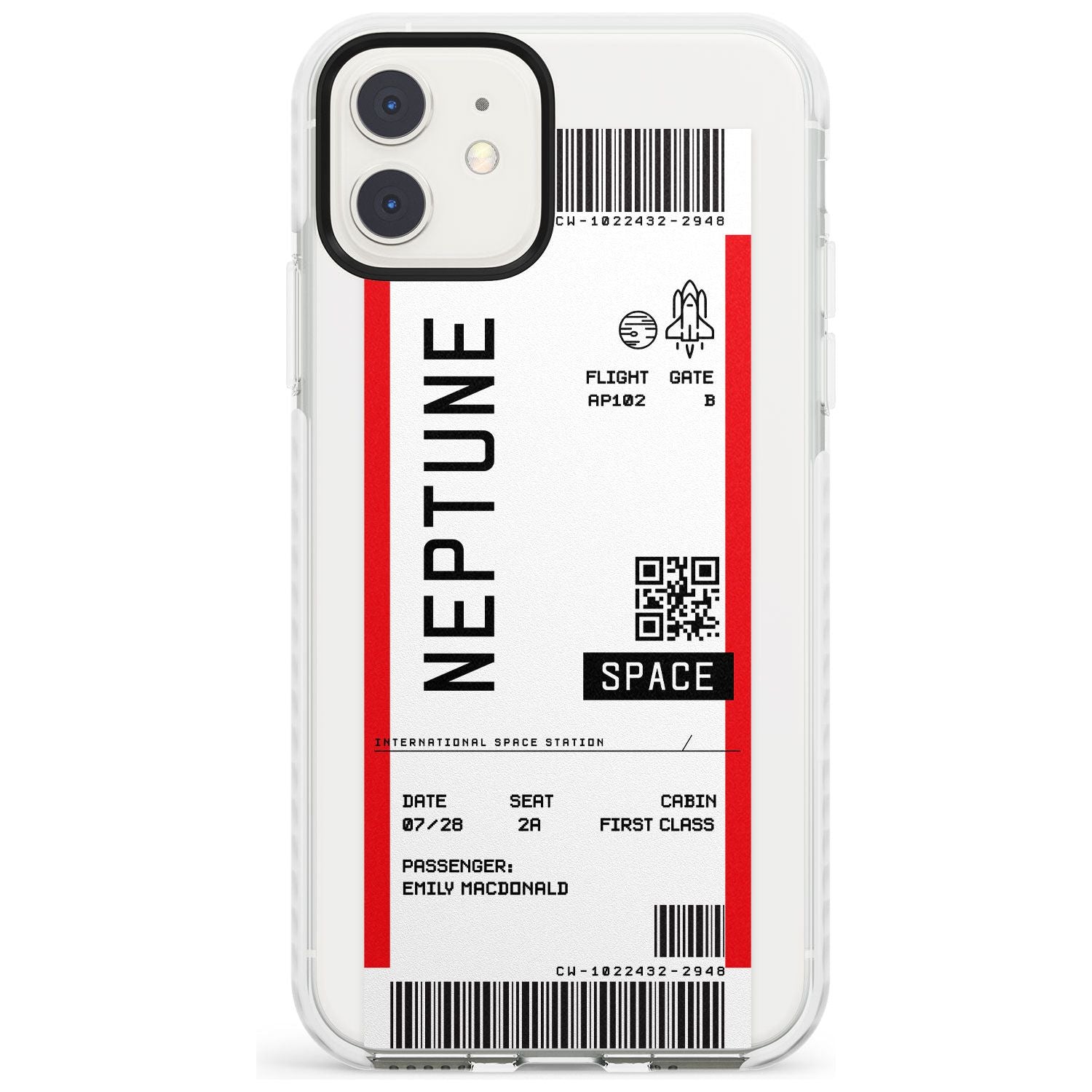 Neptune Space Travel Ticket iPhone Case  Impact Case Custom Phone Case - Case Warehouse