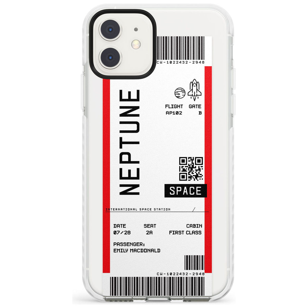 Neptune Space Travel Ticket iPhone Case  Impact Case Custom Phone Case - Case Warehouse