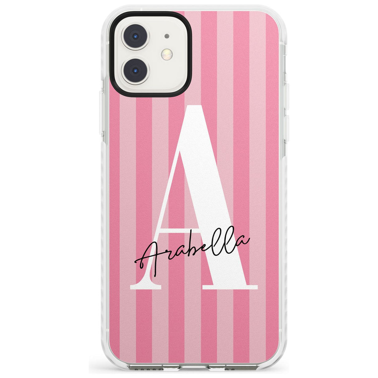 Pink on Pink Stripes iPhone Case  Impact Case Custom Phone Case - Case Warehouse