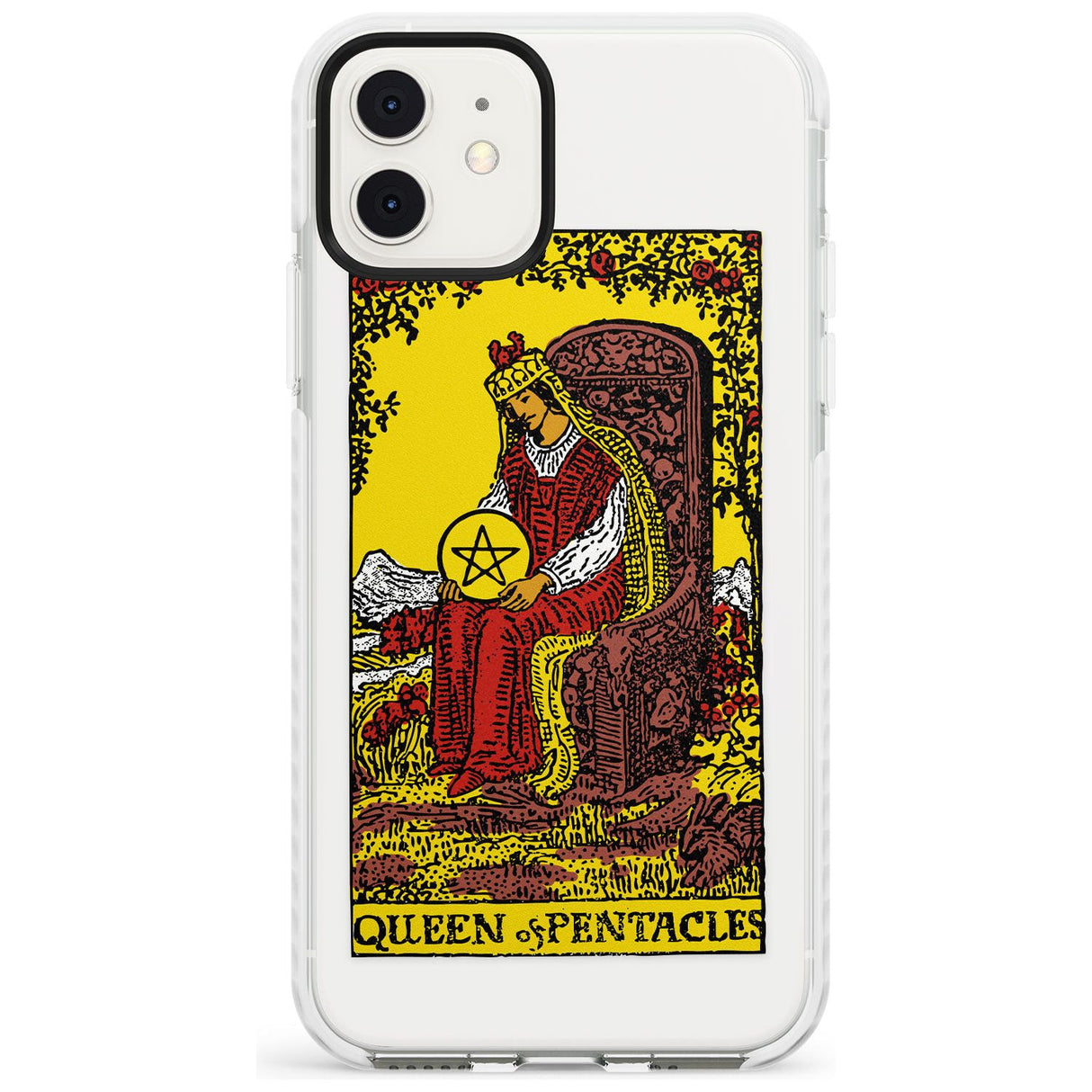 Queen of Pentacles Tarot Card - Colour Slim TPU Phone Case for iPhone 11