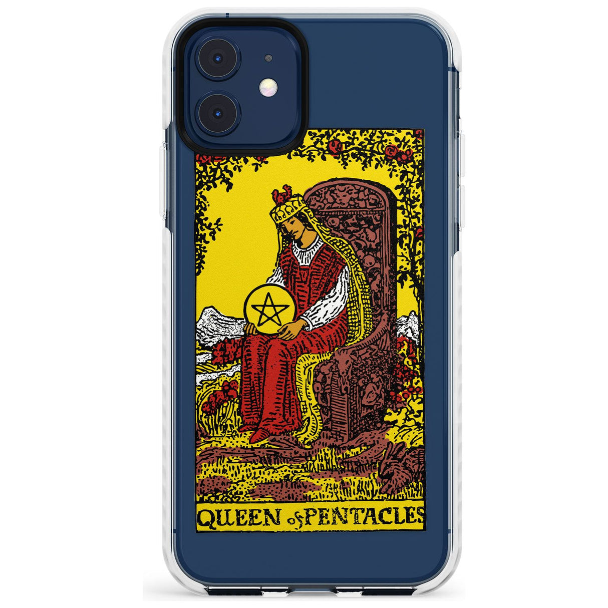 Queen of Pentacles Tarot Card - Colour Slim TPU Phone Case for iPhone 11