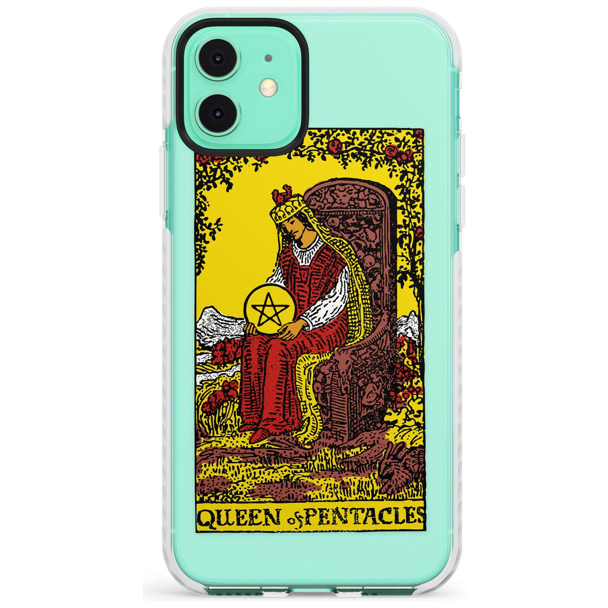 Queen of Pentacles Tarot Card - Colour Slim TPU Phone Case for iPhone 11