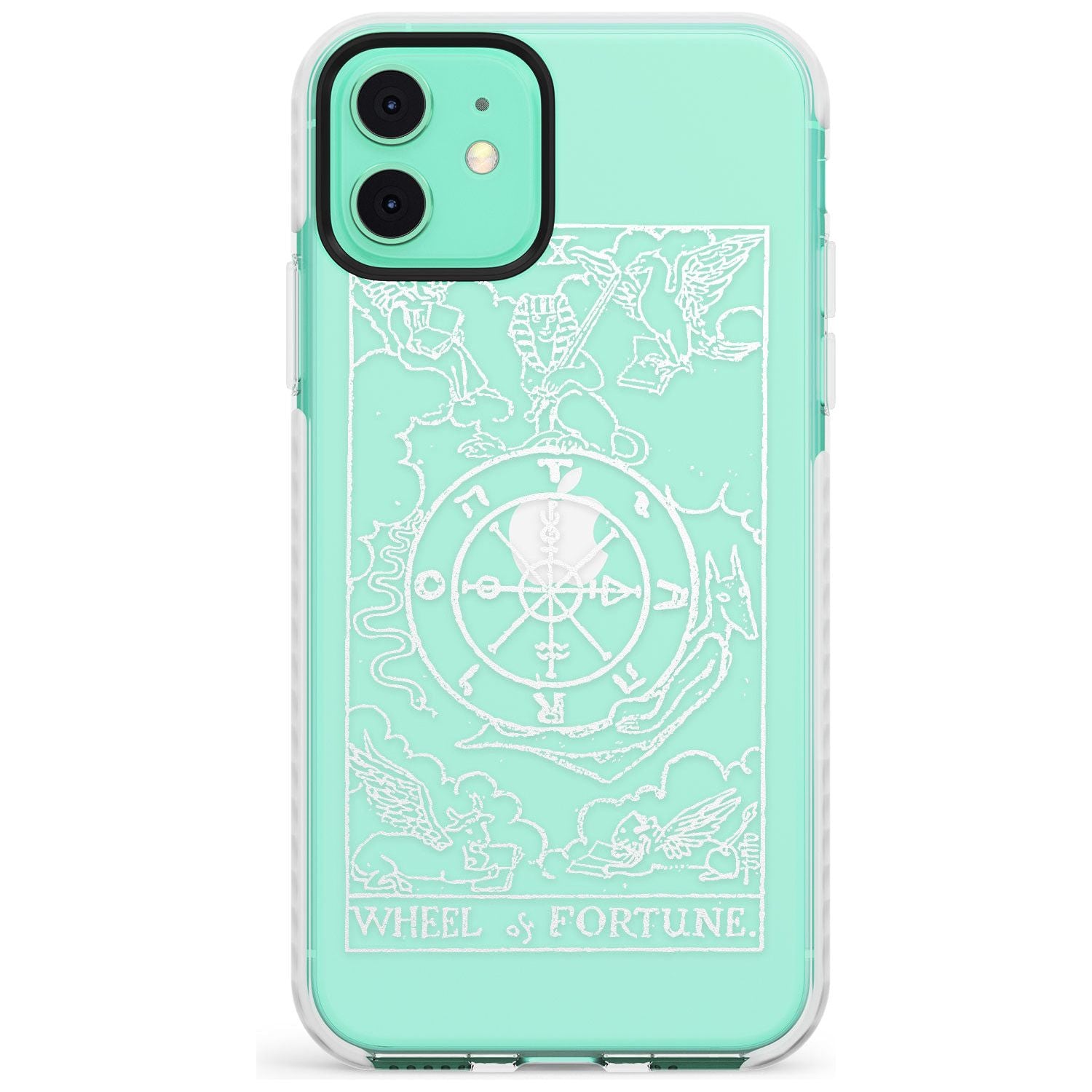 Wheel of Fortune Tarot Card - White Transparent Slim TPU Phone Case for iPhone 11