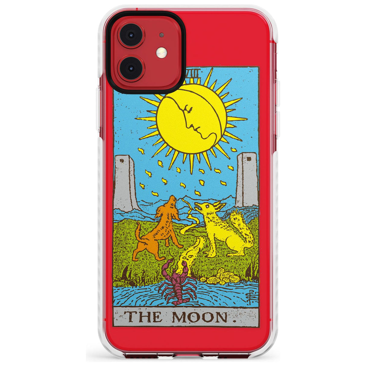 The Moon Tarot Card - Colour Slim TPU Phone Case for iPhone 11