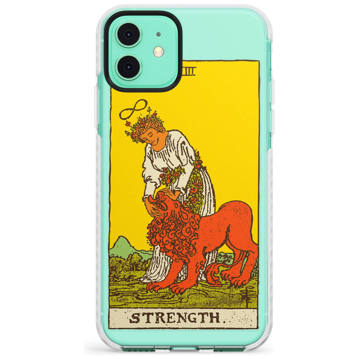 Strength Tarot Card - Colour Slim TPU Phone Case for iPhone 11