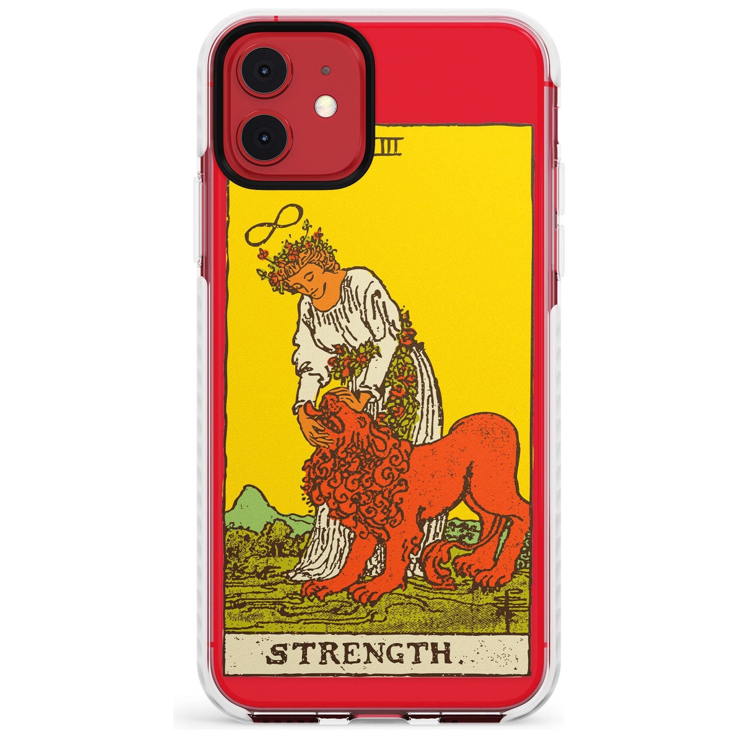 Strength Tarot Card - Colour Slim TPU Phone Case for iPhone 11