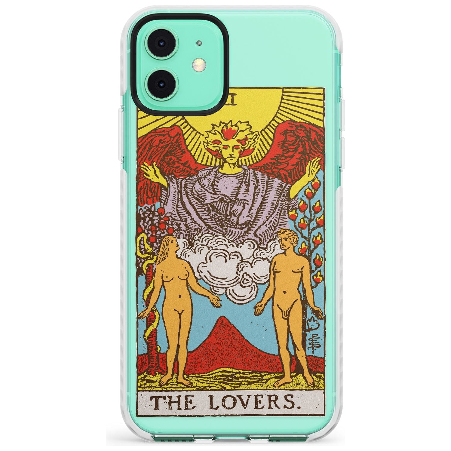 The Lovers Tarot Card - Colour Slim TPU Phone Case for iPhone 11