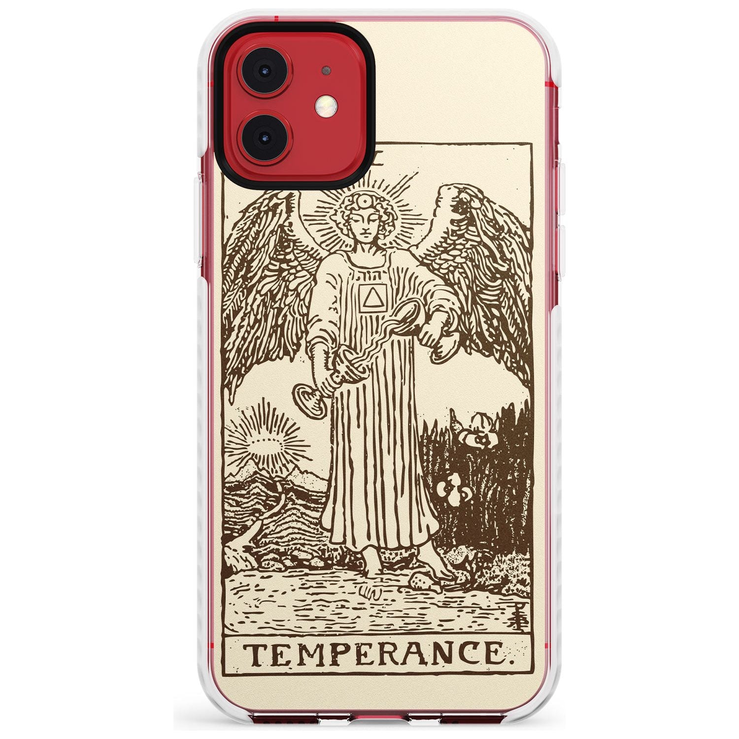Temperance Tarot Card - Solid Cream Slim TPU Phone Case for iPhone 11