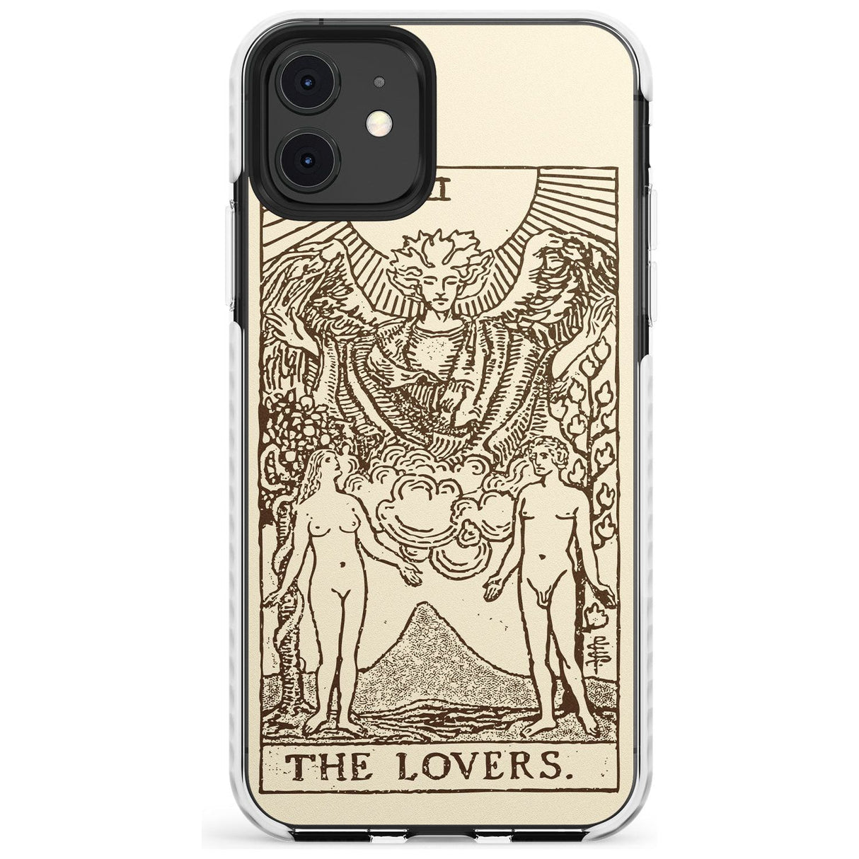 The Lovers Tarot Card - Solid Cream Slim TPU Phone Case for iPhone 11