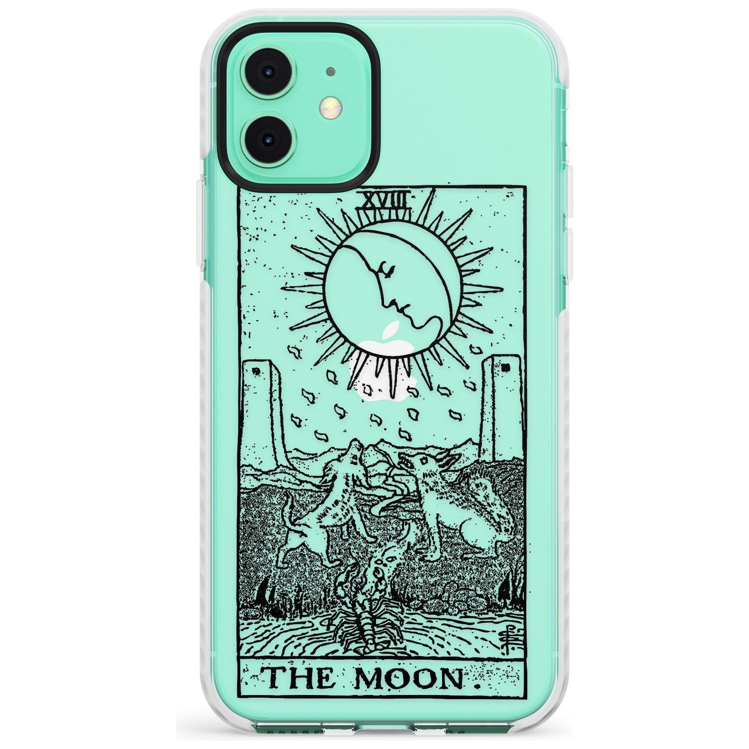 The Moon Tarot Card - Transparent Slim TPU Phone Case for iPhone 11