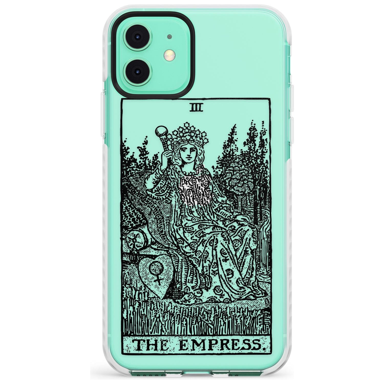 The Empress Tarot Card - Transparent Slim TPU Phone Case for iPhone 11