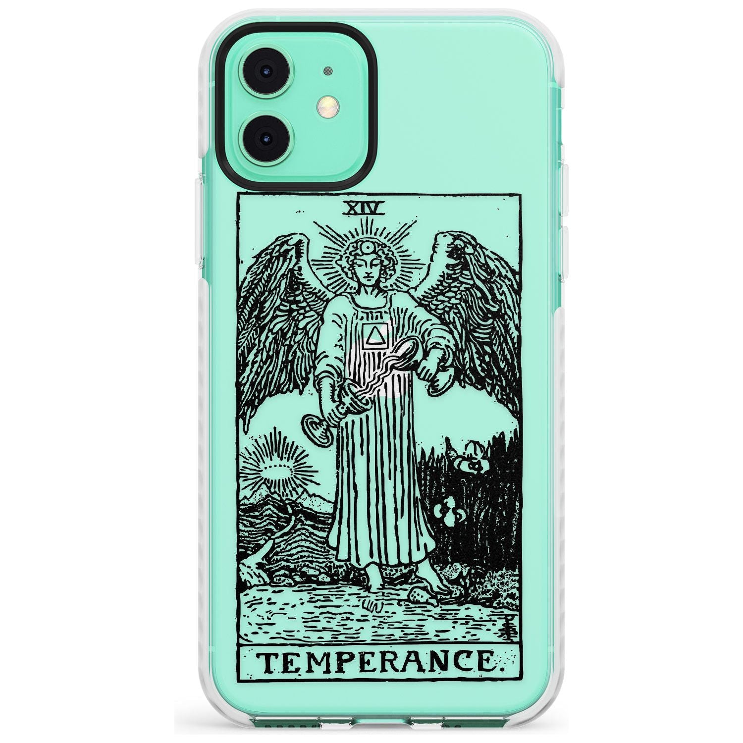 Temperance Tarot Card - Transparent Slim TPU Phone Case for iPhone 11