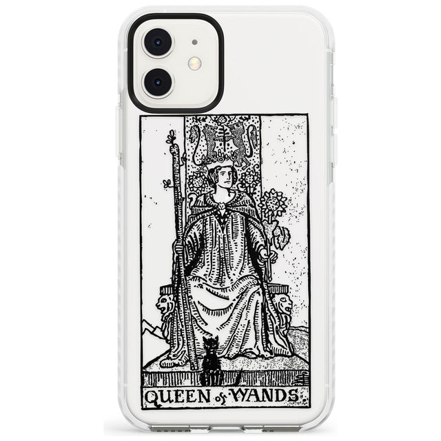 Queen of Wands Tarot Card - Transparent Slim TPU Phone Case for iPhone 11