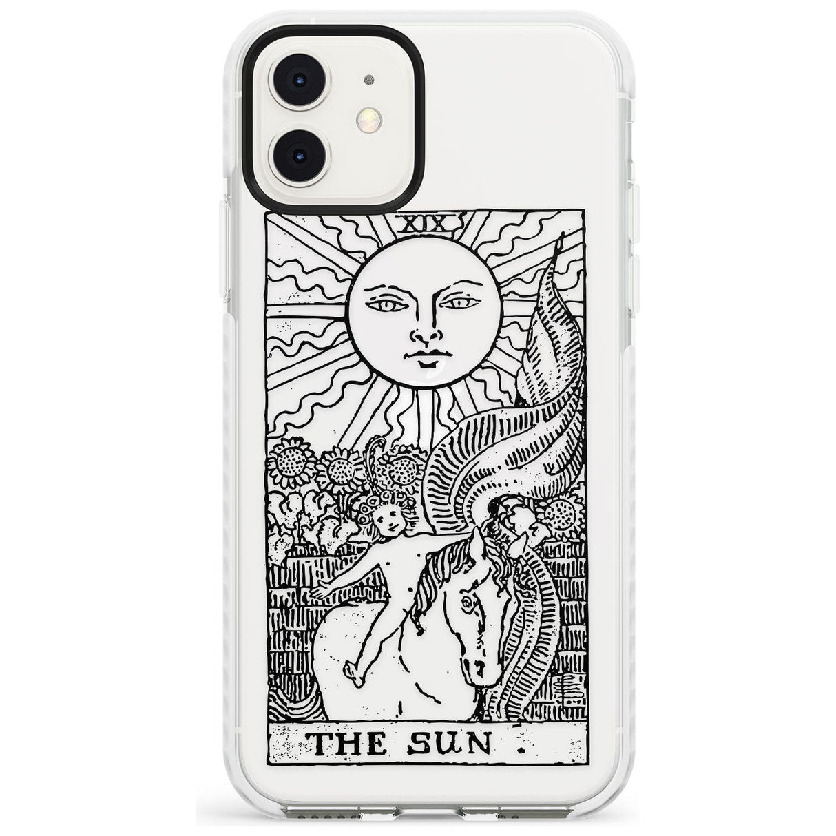 The Sun Tarot Card - Transparent Slim TPU Phone Case for iPhone 11