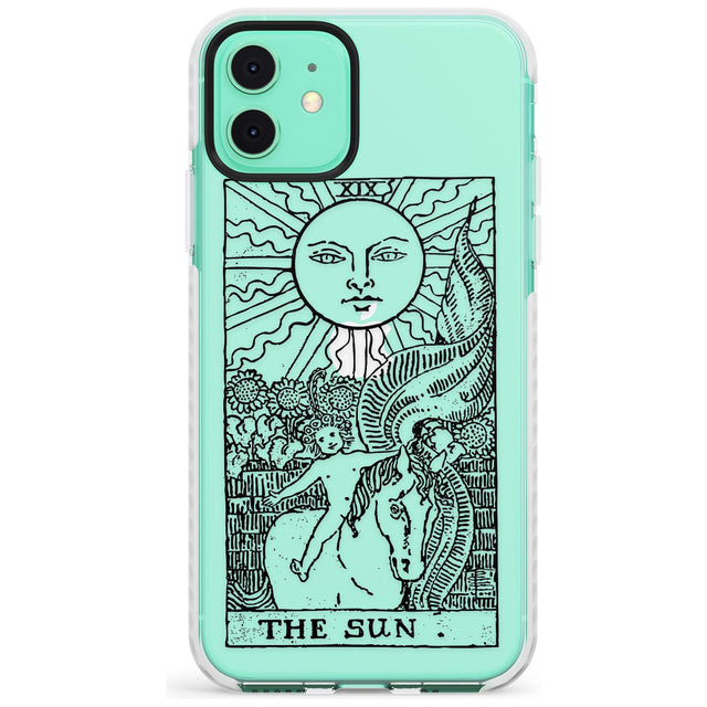 The Sun Tarot Card - Transparent Slim TPU Phone Case for iPhone 11