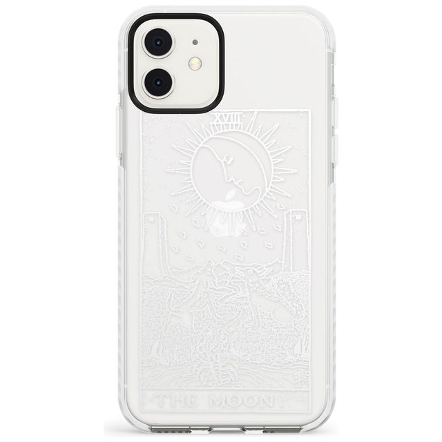 The Moon Tarot Card - White Transparent Slim TPU Phone Case for iPhone 11