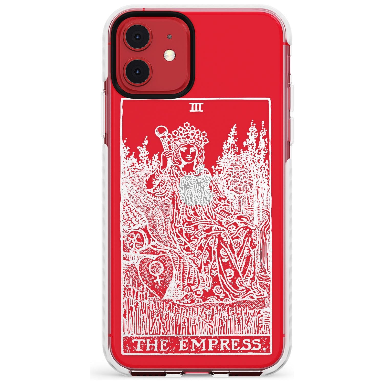 The Empress Tarot Card - White Transparent Slim TPU Phone Case for iPhone 11