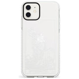 Strength Tarot Card - White Transparent Slim TPU Phone Case for iPhone 11