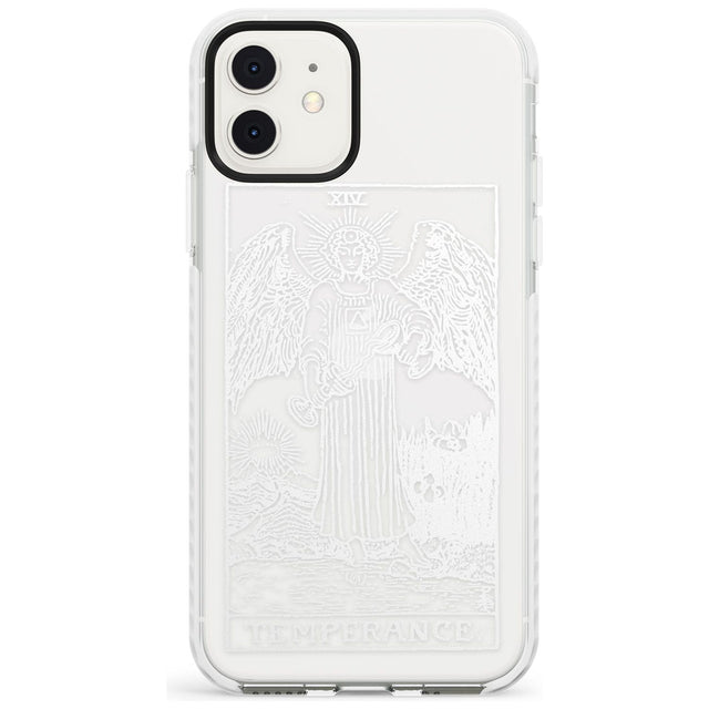 Temperance Tarot Card - White Transparent Slim TPU Phone Case for iPhone 11