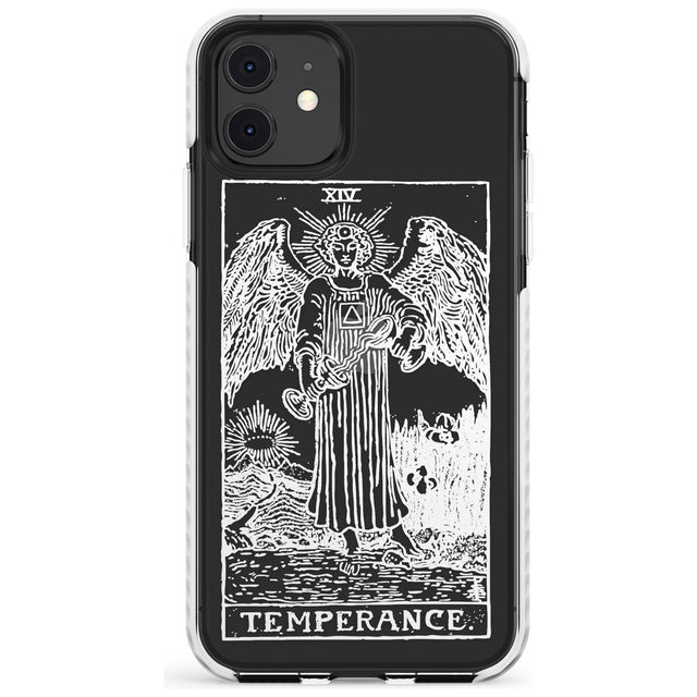 Temperance Tarot Card - White Transparent Slim TPU Phone Case for iPhone 11