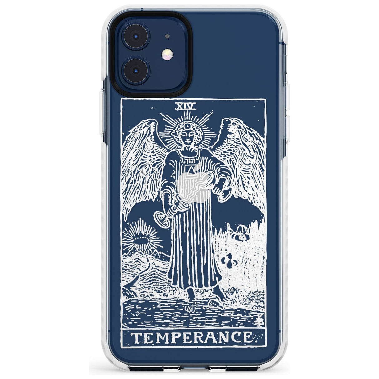 Temperance Tarot Card - White Transparent Slim TPU Phone Case for iPhone 11