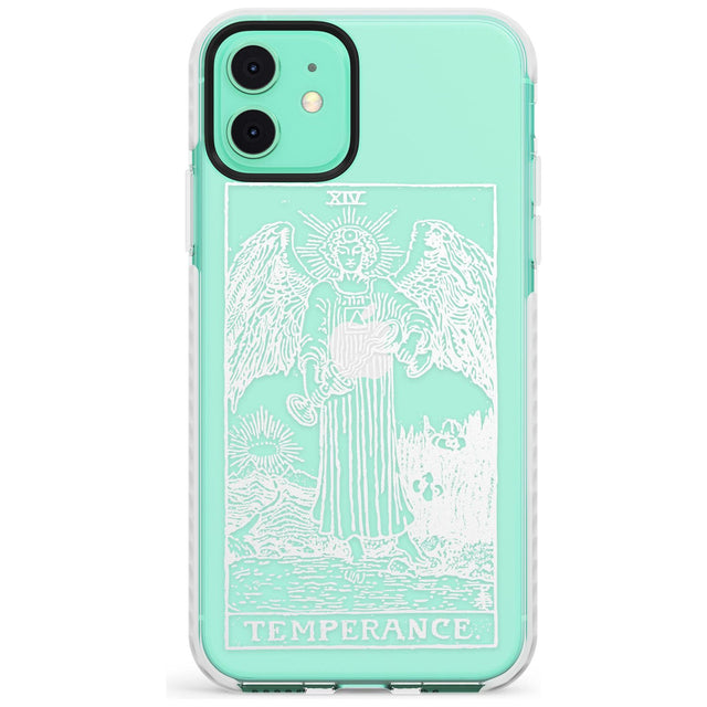 Temperance Tarot Card - White Transparent Slim TPU Phone Case for iPhone 11