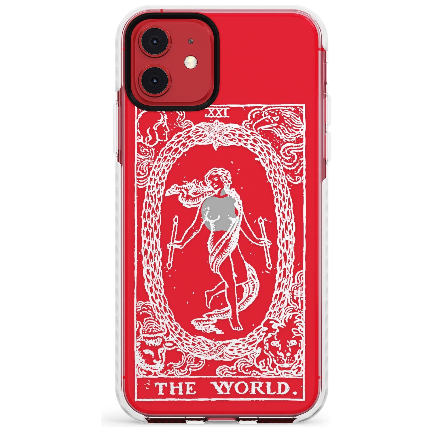 The World Tarot Card - White Transparent Slim TPU Phone Case for iPhone 11