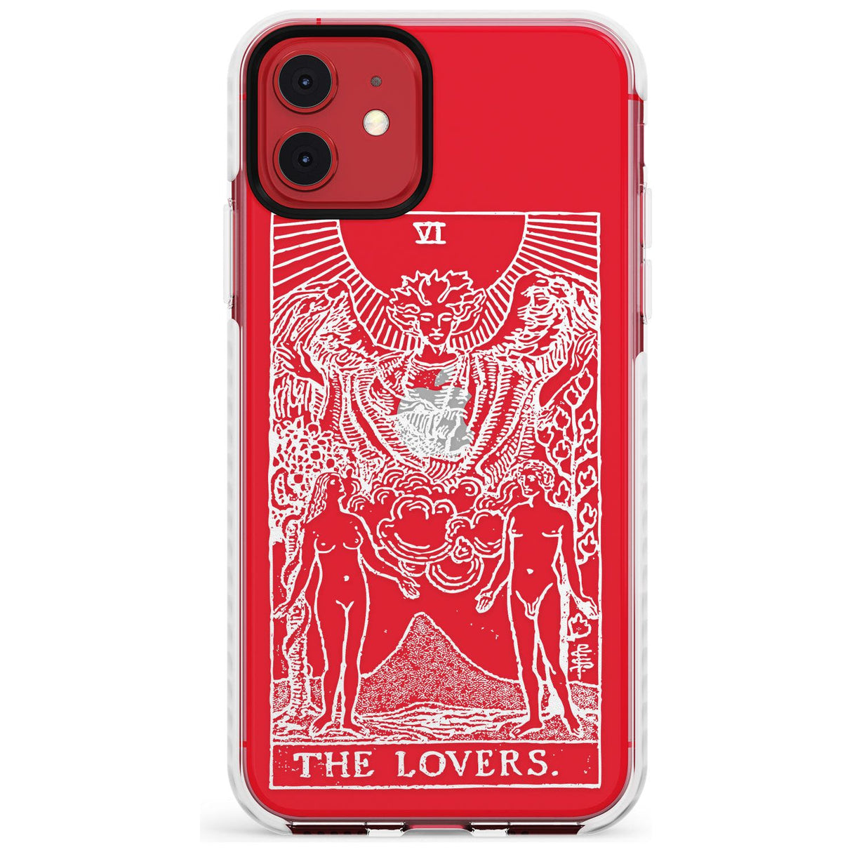 The Lovers Tarot Card - White Transparent Slim TPU Phone Case for iPhone 11