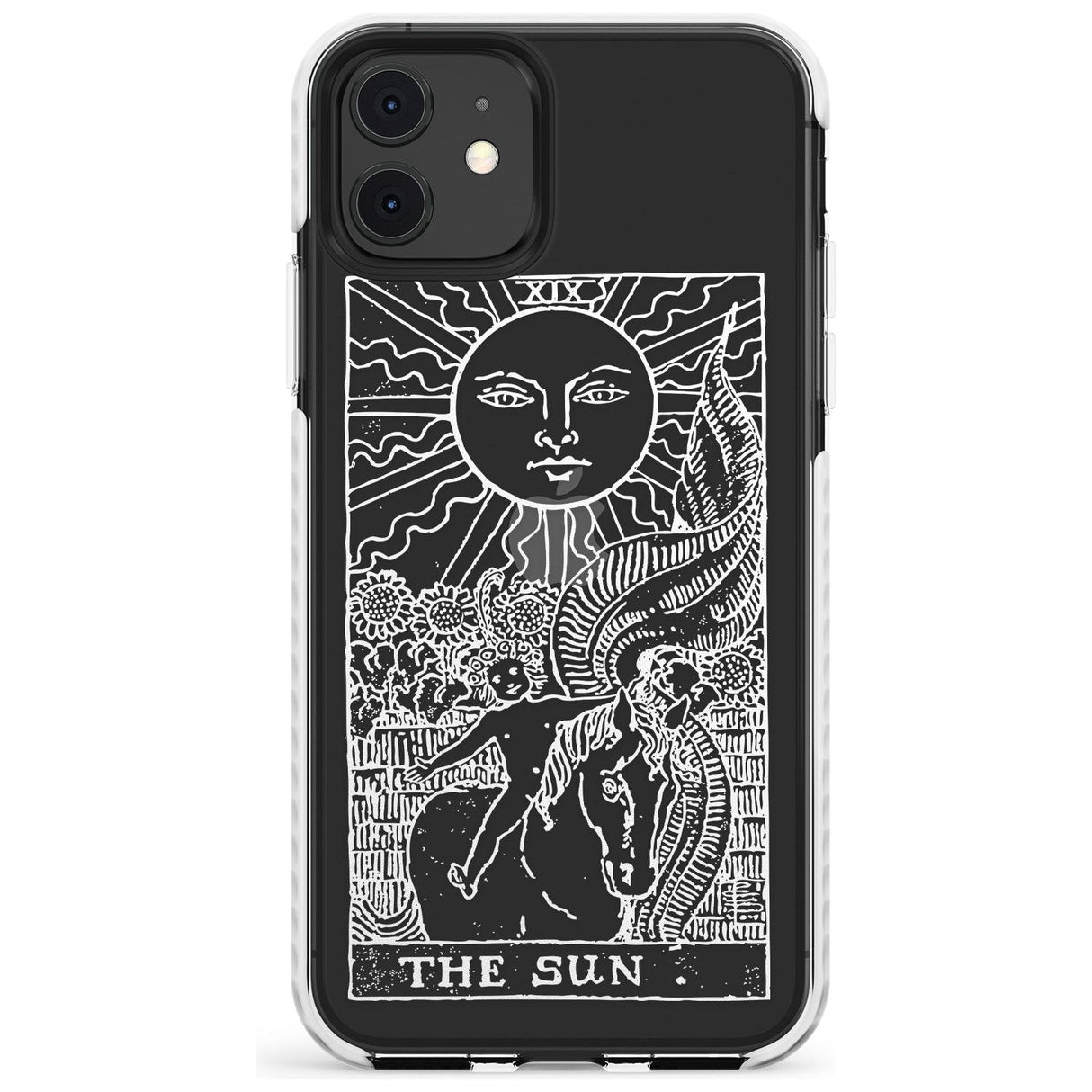 The Sun Tarot Card - White Transparent Slim TPU Phone Case for iPhone 11