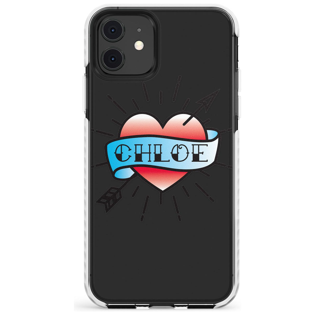 Custom Heart Tattoo Slim TPU Phone Case for iPhone 11