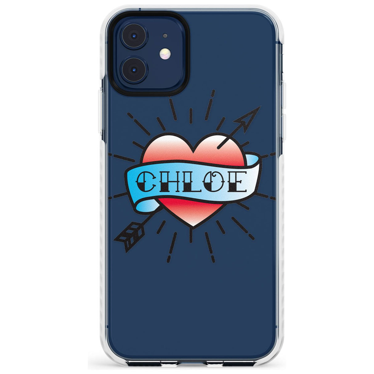 Custom Heart Tattoo Slim TPU Phone Case for iPhone 11