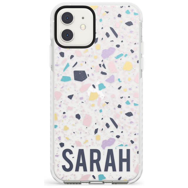 Customised Terrazzo - Pink, Purple, Blue Impact Phone Case for iPhone 11