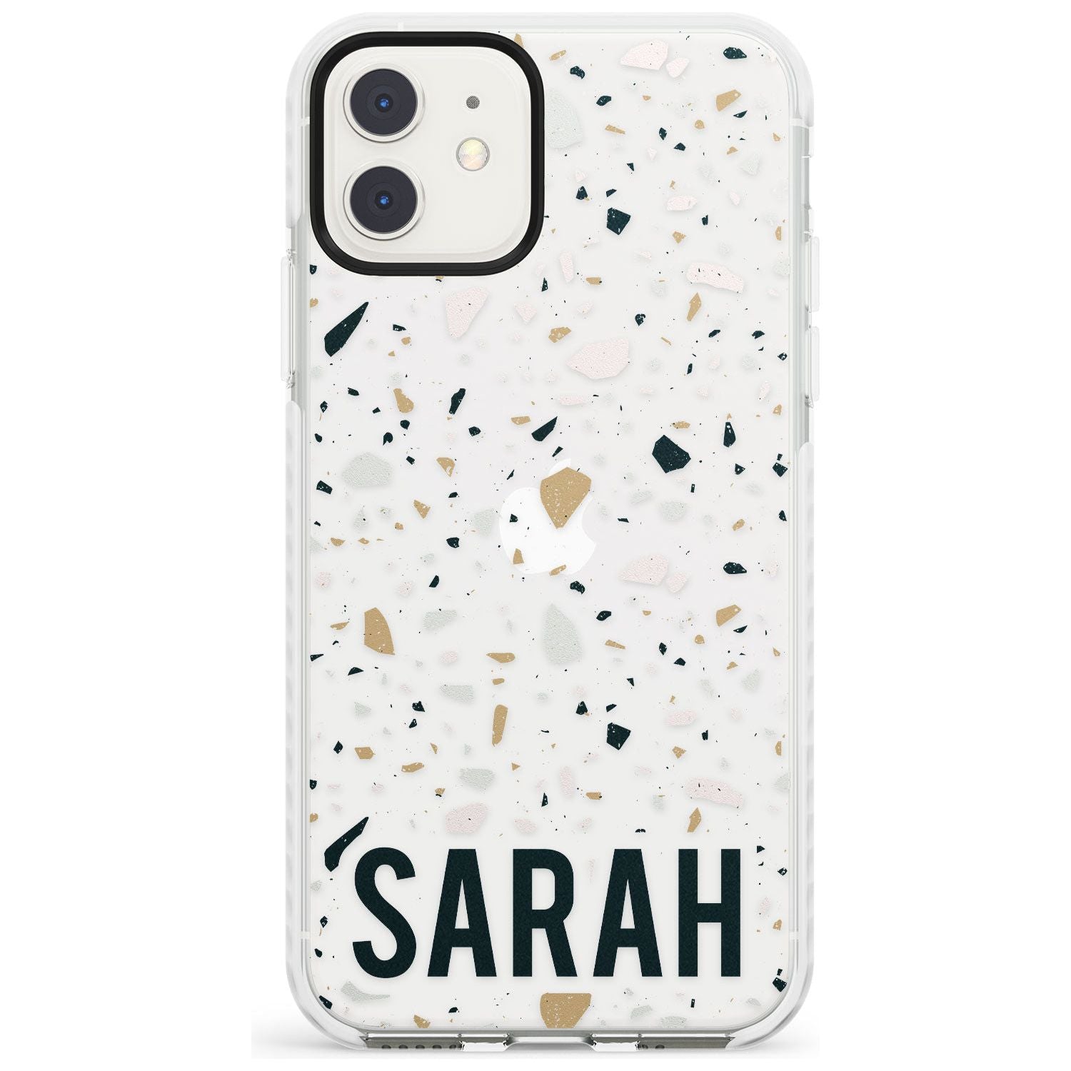 Customised Terrazzo - Blue, Pink, Brown Impact Phone Case for iPhone 11