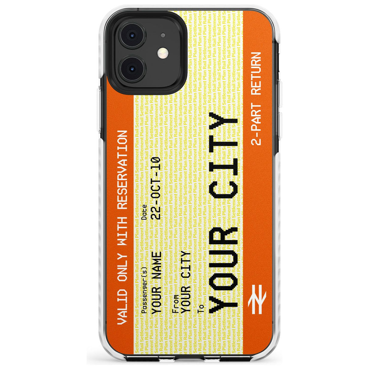 Personalised Create Your Own Train Ticket Impact Phone Case for iPhone 11