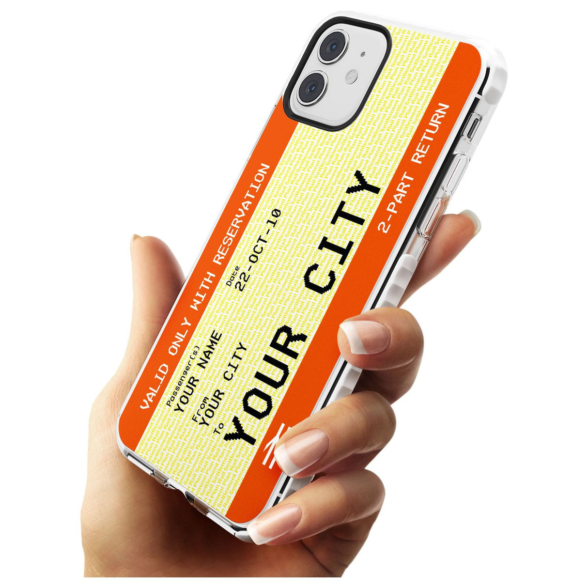 Personalised Create Your Own Train Ticket Impact Phone Case for iPhone 11