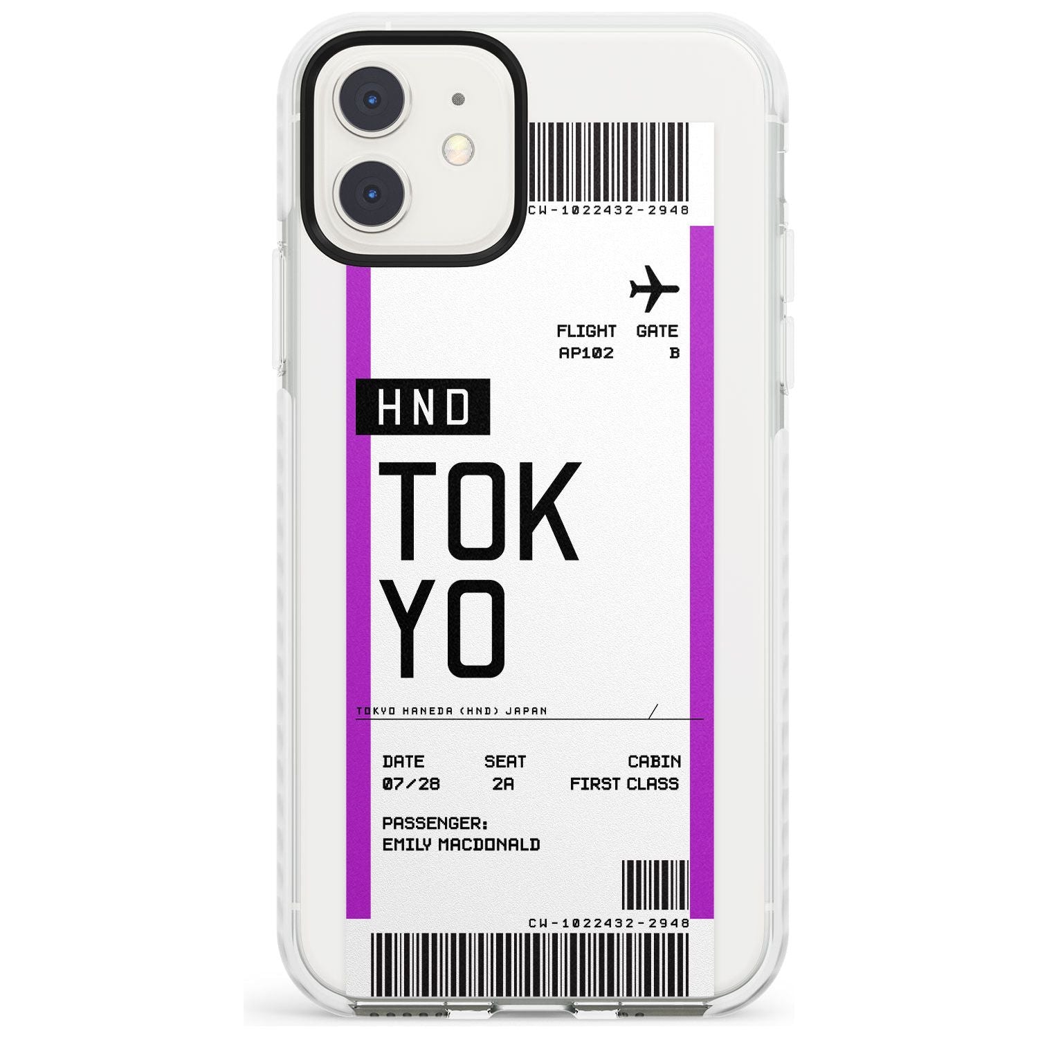 Tokyo Boarding Pass iPhone Case  Impact Case Custom Phone Case - Case Warehouse