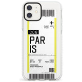 Paris Boarding Pass iPhone Case  Impact Case Custom Phone Case - Case Warehouse