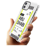 Abu Dhabi Boarding Pass iPhone Case   Custom Phone Case - Case Warehouse