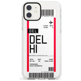 Delhi Boarding Pass iPhone Case  Impact Case Custom Phone Case - Case Warehouse