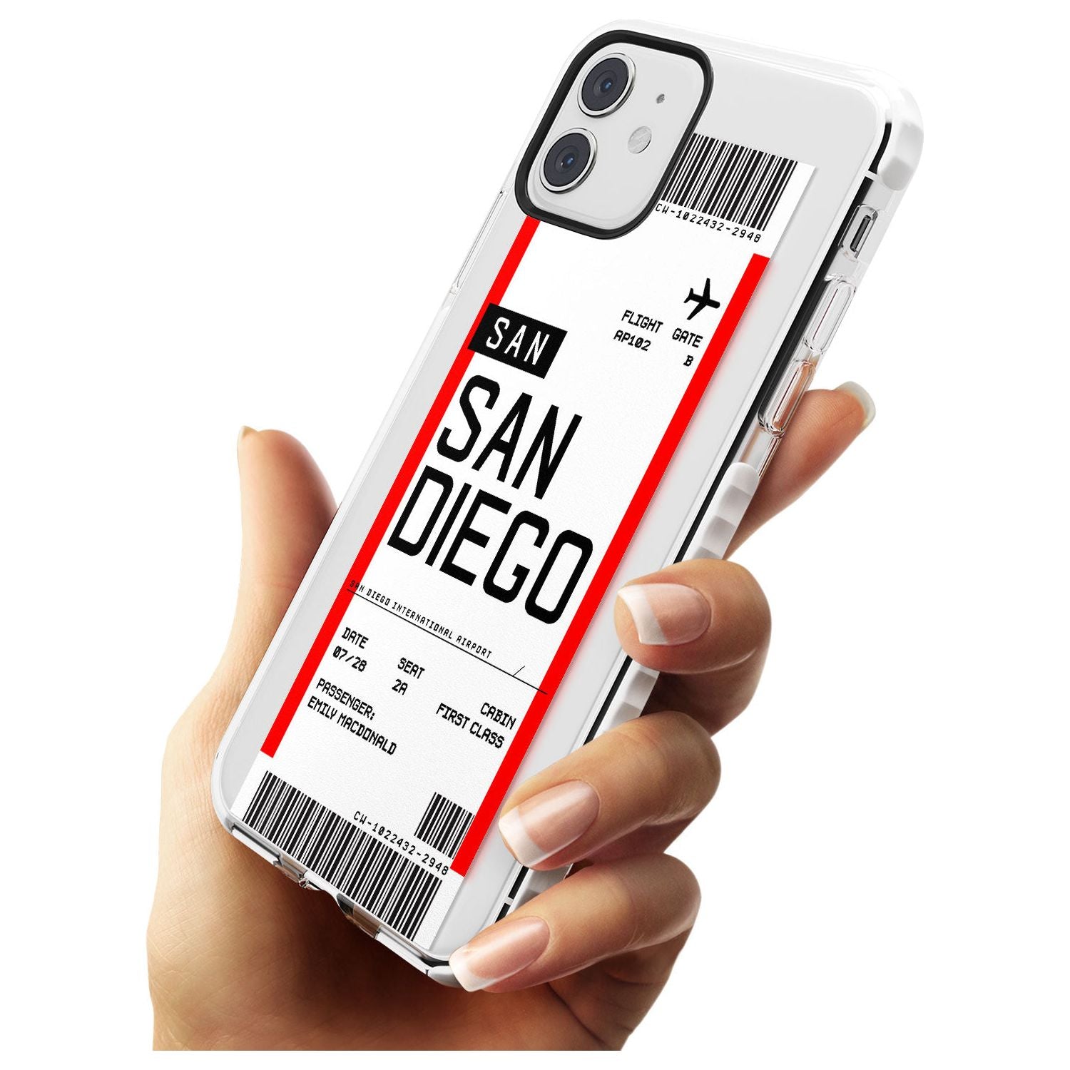 San Diego Boarding Pass iPhone Case   Custom Phone Case - Case Warehouse