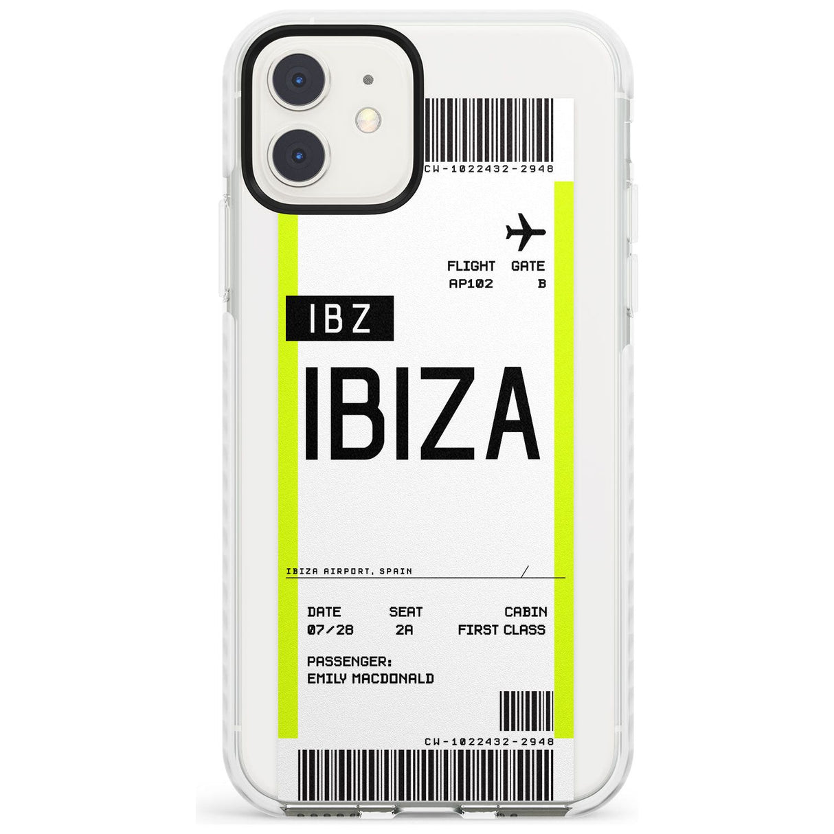 Ibiza Boarding Pass iPhone Case  Impact Case Custom Phone Case - Case Warehouse