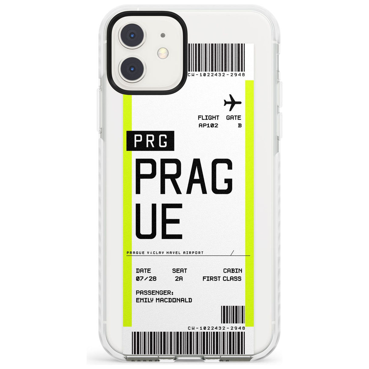 Prague Boarding Pass  Impact Case Custom Phone Case - Case Warehouse