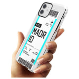 Madrid Boarding Pass iPhone Case   Custom Phone Case - Case Warehouse