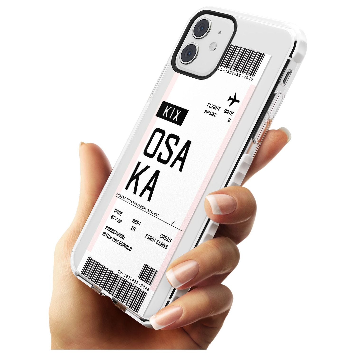 Osaka Boarding Pass iPhone Case   Custom Phone Case - Case Warehouse