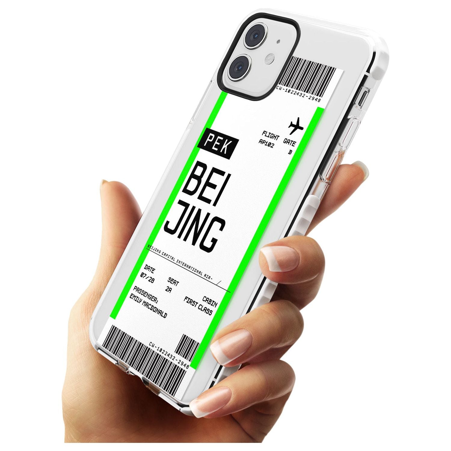 Beijing Boarding Pass iPhone Case   Custom Phone Case - Case Warehouse