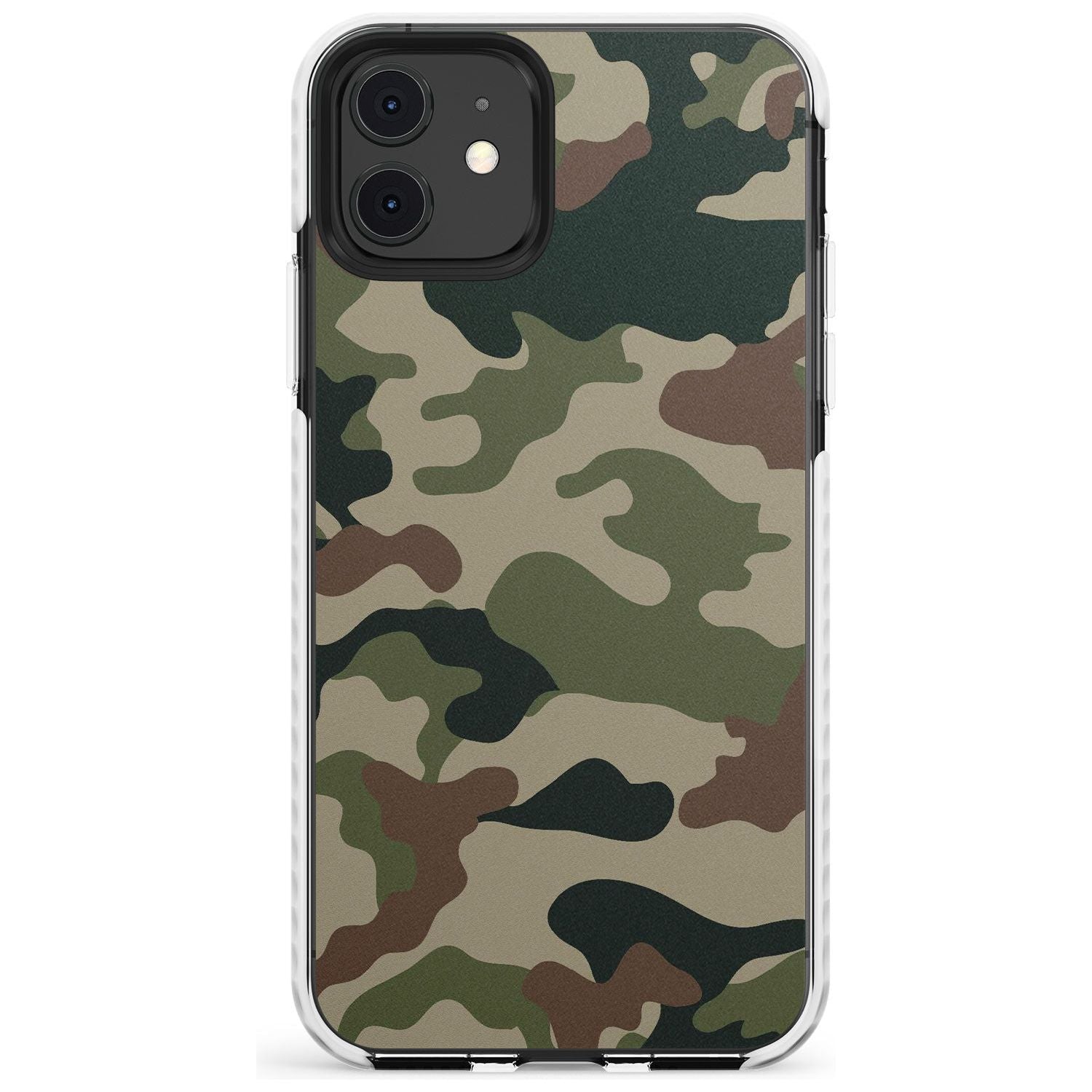 Green and Brown Camo Impact Phone Case for iPhone 11