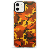 Orange Camo Impact Phone Case for iPhone 11